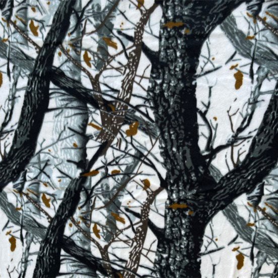 Snow Camo Fleece Fabric